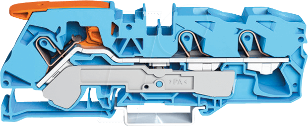 WAGO 2116-1304 - 3-Leiter-Durchgangsklemme, CAGE CLAMP® 16 mm², blau