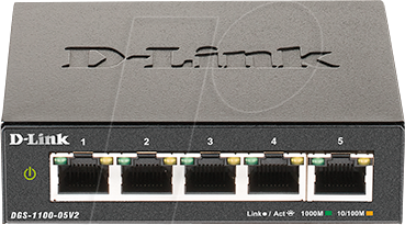 D-LINK DGS1105V2 - Switch, 5-Port, Gigabit Ethernet