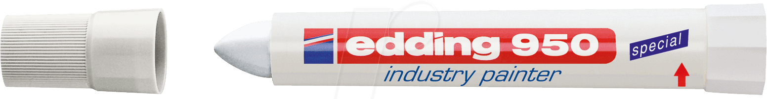 EDDING 950WS - Industrie Pastenmarker, 10,0 mm, weiß