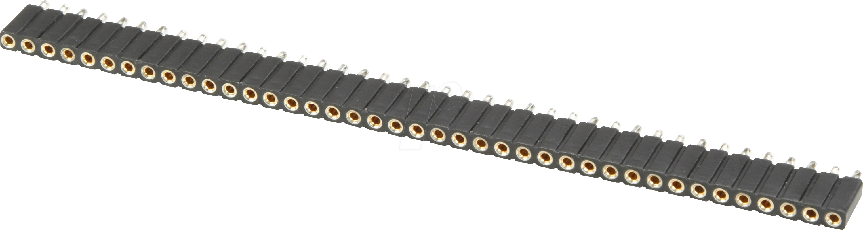 W+P 153PF-040-1 - Präzisionsbuchsenleiste , gerade, RM 2,54, H: 7,0mm, 40-polig