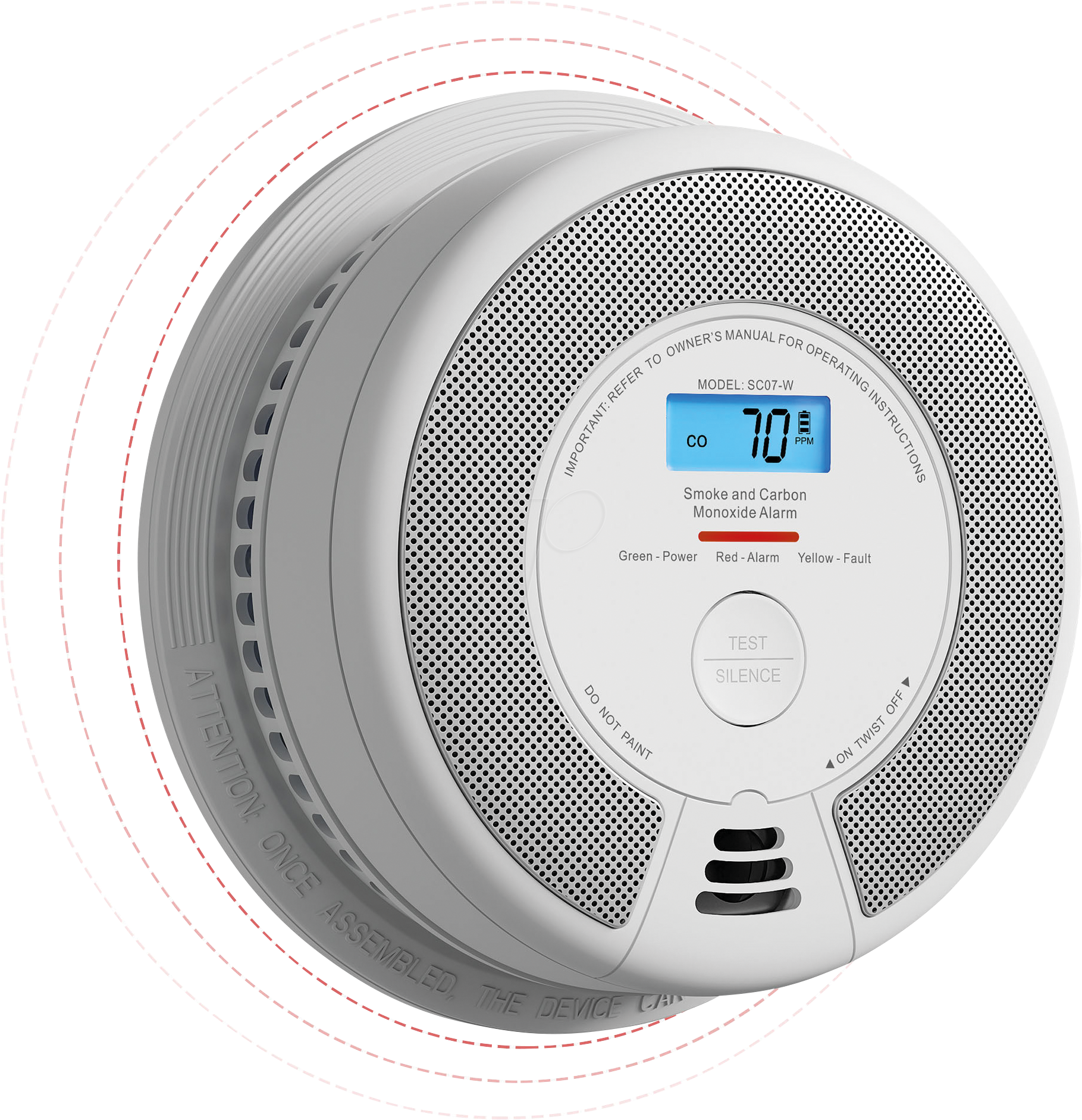X-S SC07-W - Rauch- und Kohlenmonoxidmelder, RF-Funk, vernetzbar