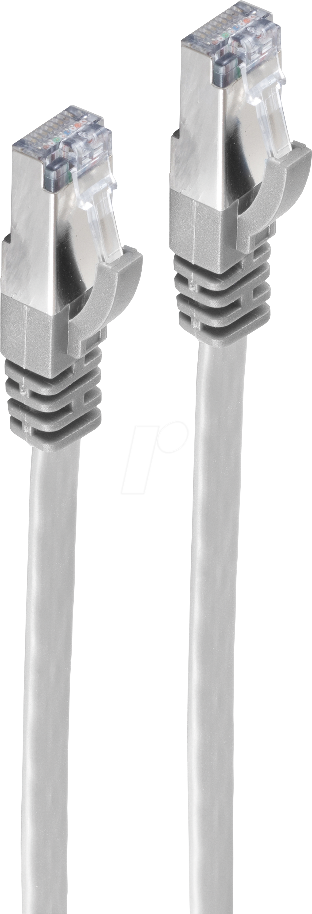 SHVP 75511SL - 1 m Patchk.-Flach U/FTP Cat.7-Rohkabel grau