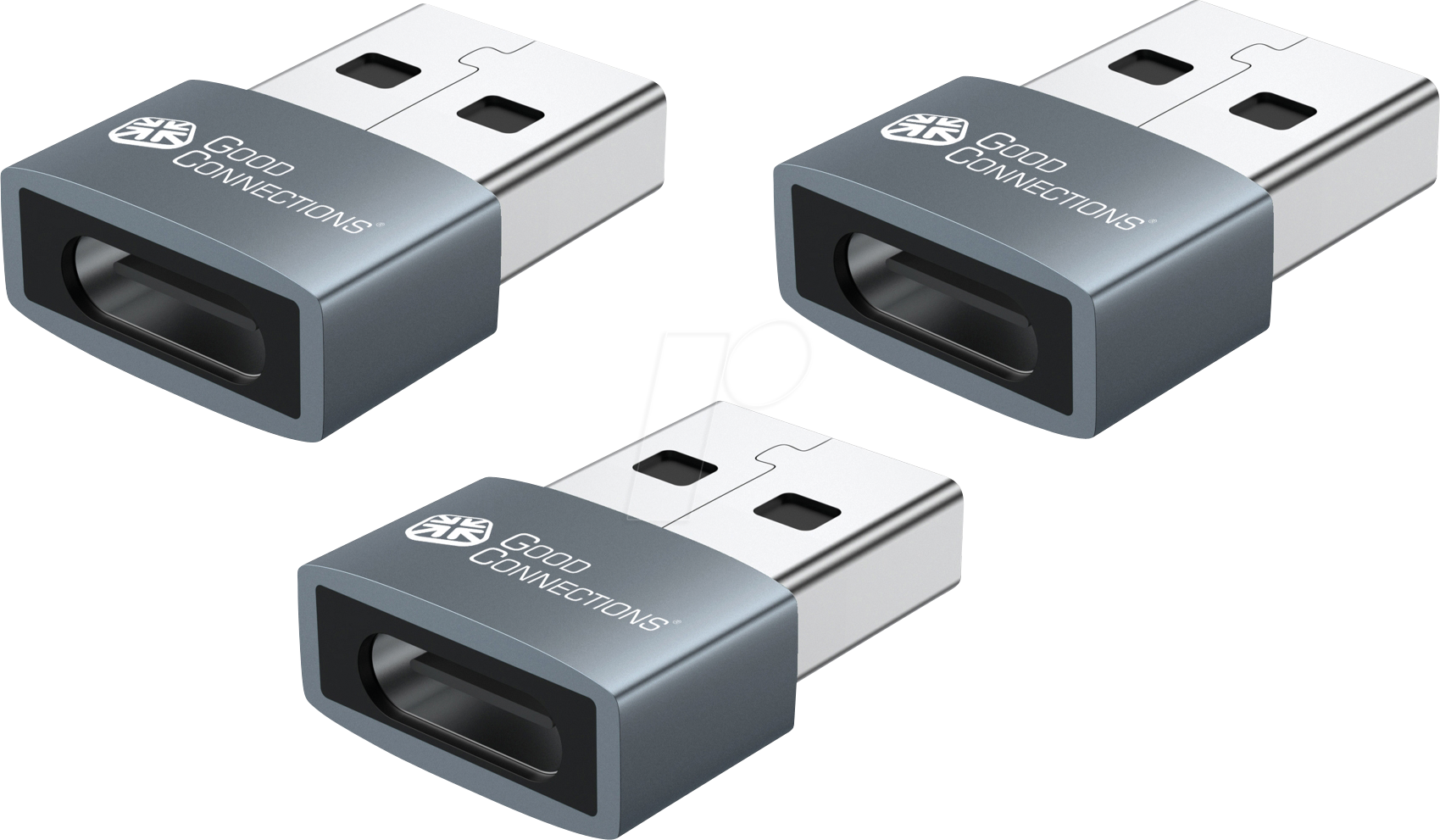 GC USB-AD203-3 - Adapter USB 2.0 A Stecker > C Buchse, 3er Set