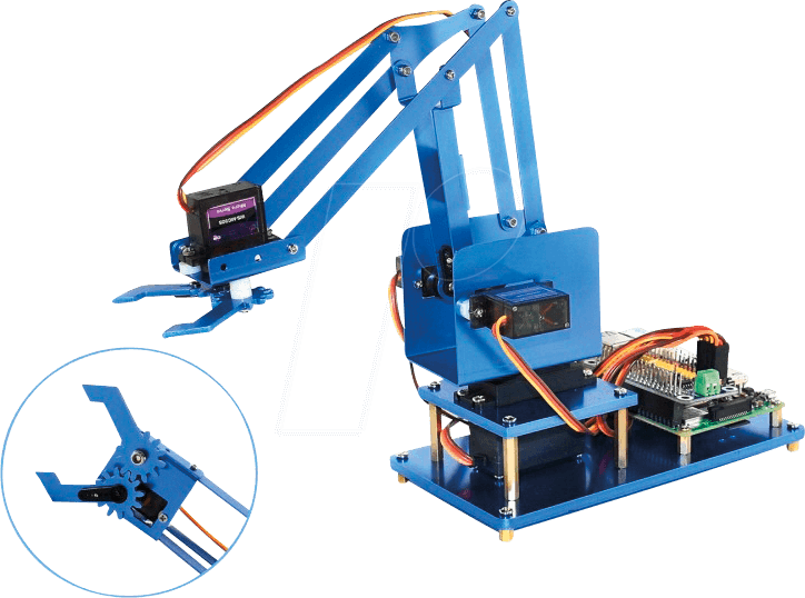 RPI ROBOT-ARM - Metall Roboter-Arm Kit für Raspberry Pi, 4-DOF