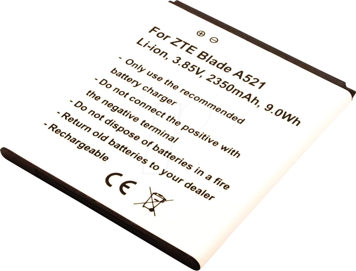 AKKU 30979 - Smartphone-Akku für ZTE-Geräte, Li-Ion, 2350 mAh