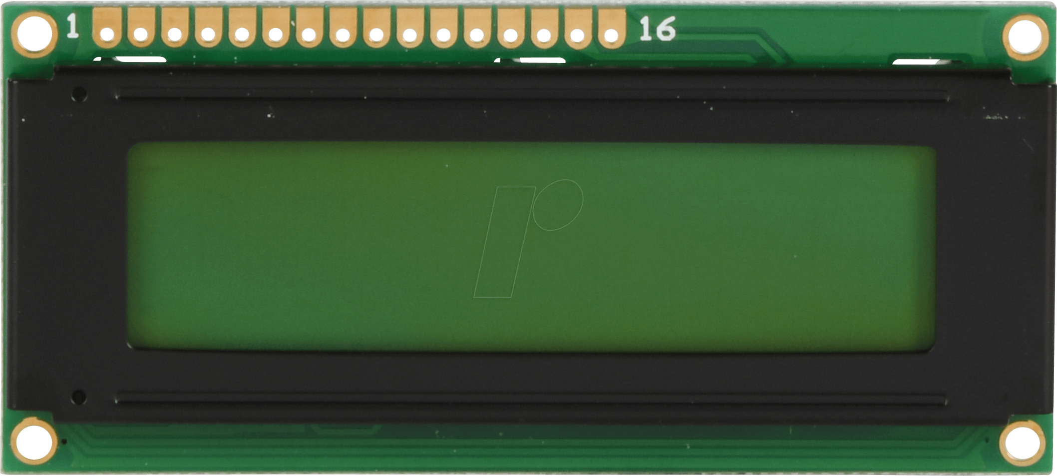 LCD-PM 1X16-8 A - LCD-Modul, 1x16, H:7,9mm, ge/gn, m.Bel.