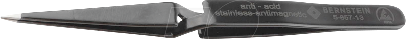 BERN 5 857 13 - Kreuzpinzette, Festhaltepinzette, gerade, 125 mm, ESD