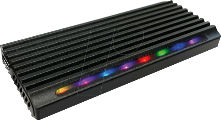 LC-M2-C-NVME-4 - Externes M.2 NVMe SSD Gehäuse, RGB, USB 3.2