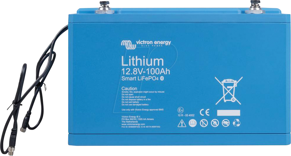 VE SMART BAT 100 - Lithium-Akku, LiFePO4, 12,8 V, 100 Ah, BMS
