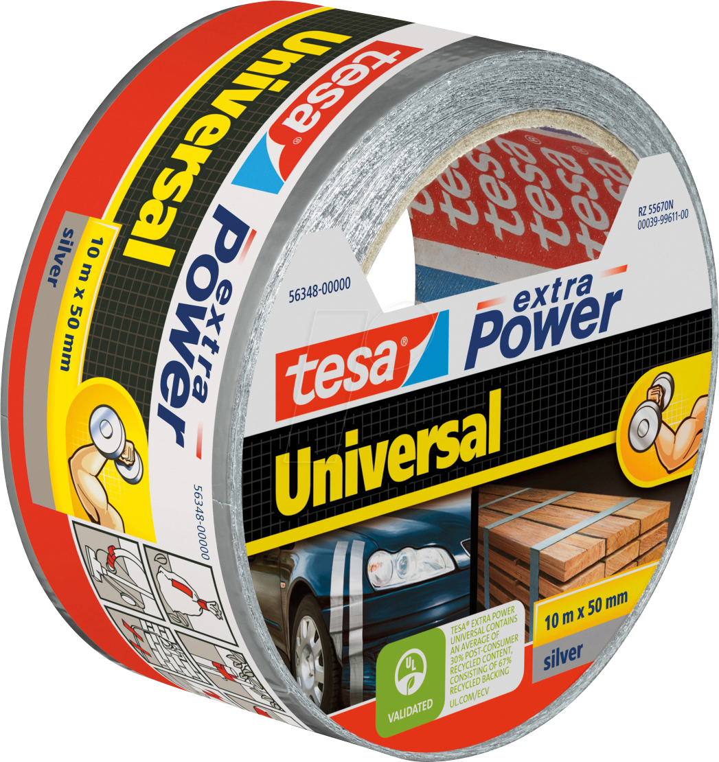 TESA 56348 SI - Folienband tesa extra Power® Universal, 10 m x 50 mm, silber
