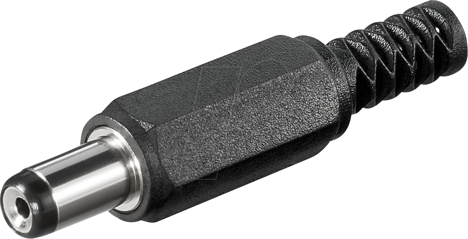 GOOBAY 11139 - Hohlstecker mit Knickschutz, Ø außen: 5,5 mm, Ø innen 1,7 mm