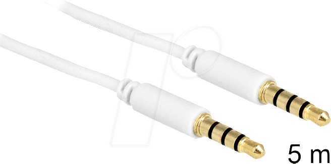 DELOCK 83443 - Audio Kabel, 3,5 mm 4-pin Klinkenstecker, IPhone, 5 m