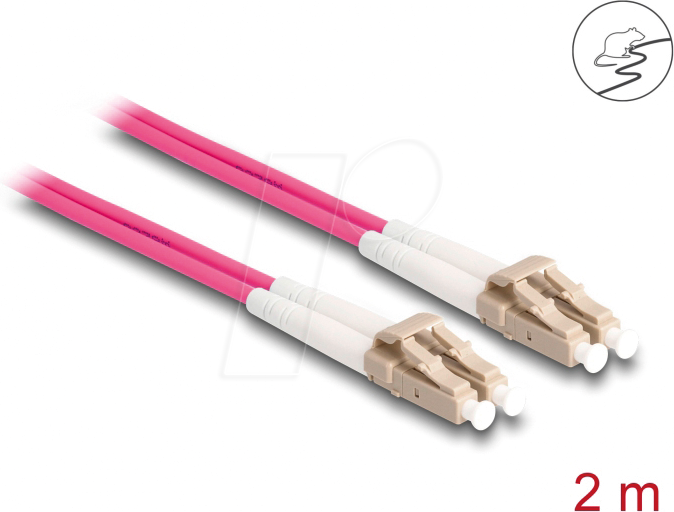 DELOCK 87914 - Kabel LWL, LC Duplex, / LC Duplex, Multimode, OM4, 50/125 µm, 2