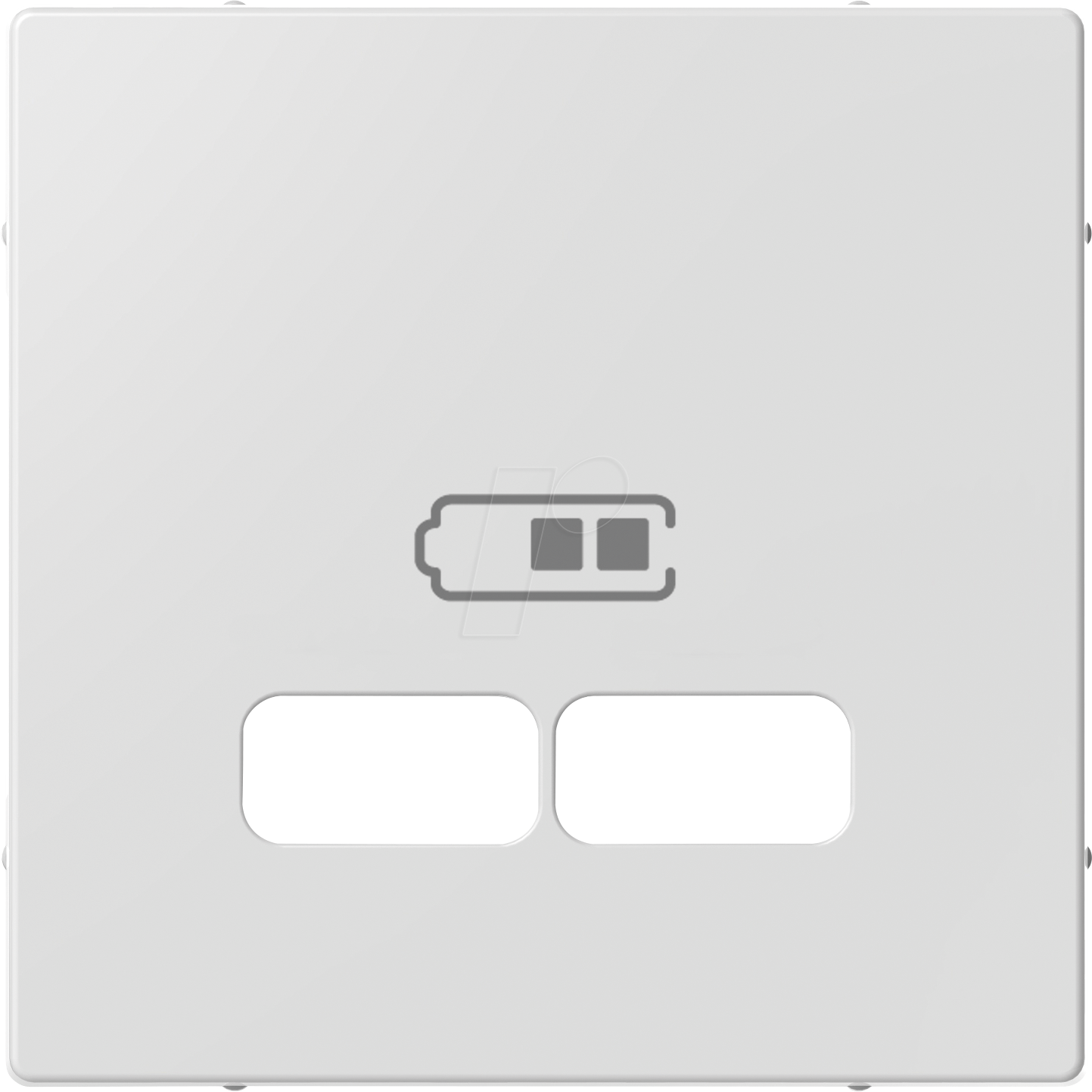EL SM 43670325 - System M, Zentralplatte, USB-Einsatz, aktivweiß, glänzend