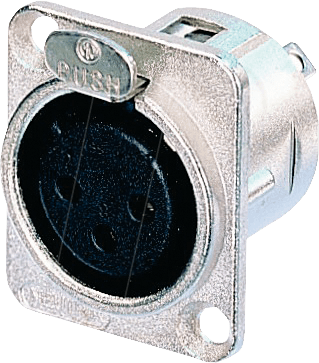 NEUTRIK NC-3FDL - Neutrik-XLR-Flanschbuchse, 3-polig
