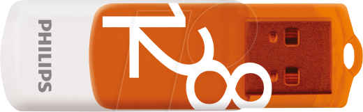 PHI FM12FD05B - USB-Stick, USB 2.0, 128 GB, Vivid Edition Sunrise Orange