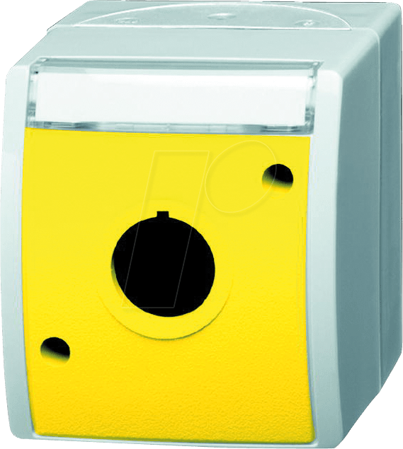 EL BJ FR LG - Leergehäuse mit Beschriftungsfeld, IP 44, gelb / blaugrün
