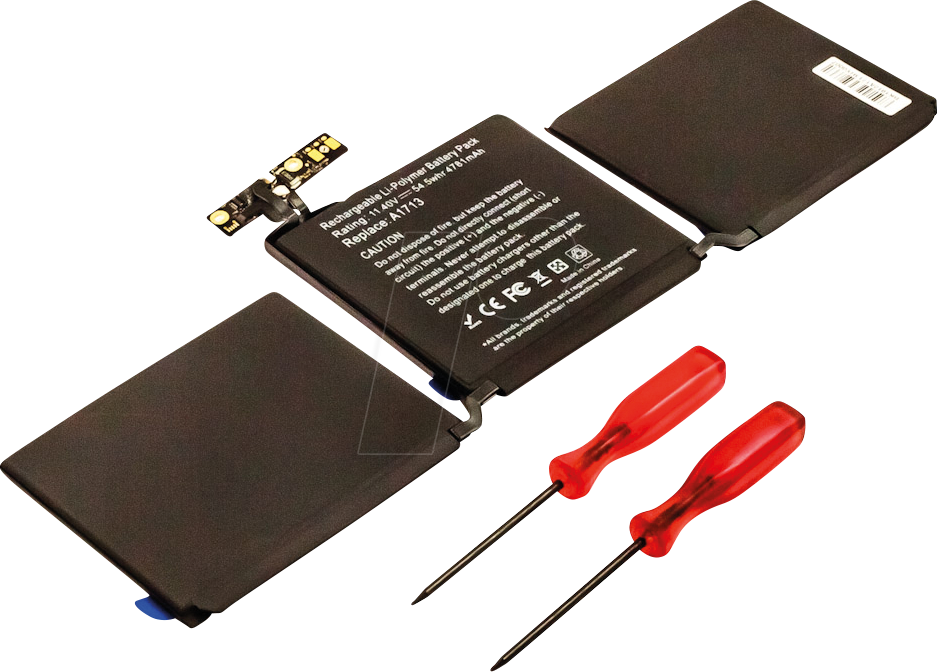 AKKU 53862 - Notebook-Akku für Apple MacBook Pro Retina, Li-Po, 4781 mAh