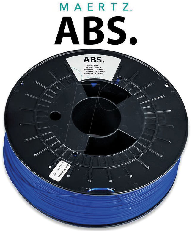 PMMA-1010-003 - Filament, ABS Blau 1,75 mm, 1 kg