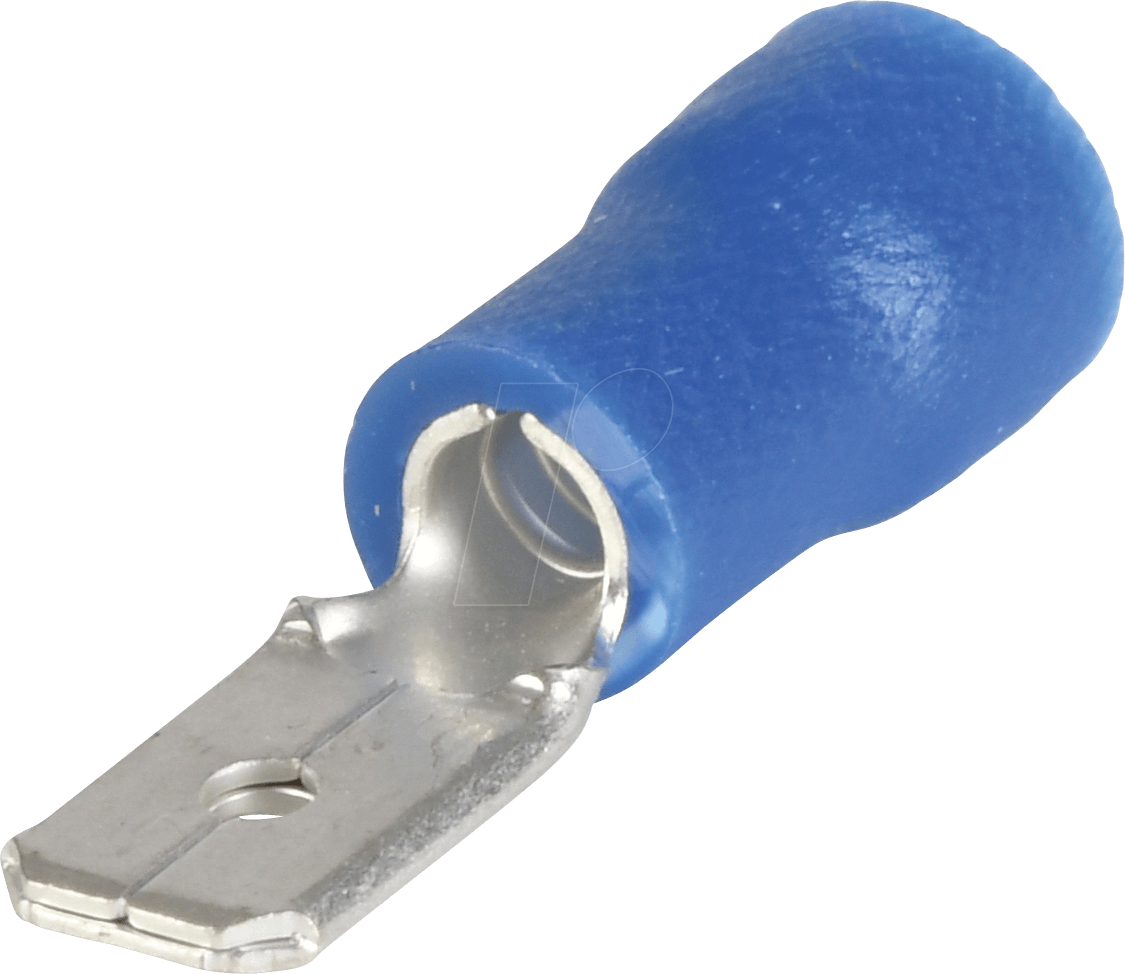 VT FS-B-4,75 - Flachstecker, Breite: 4,75mm, blau