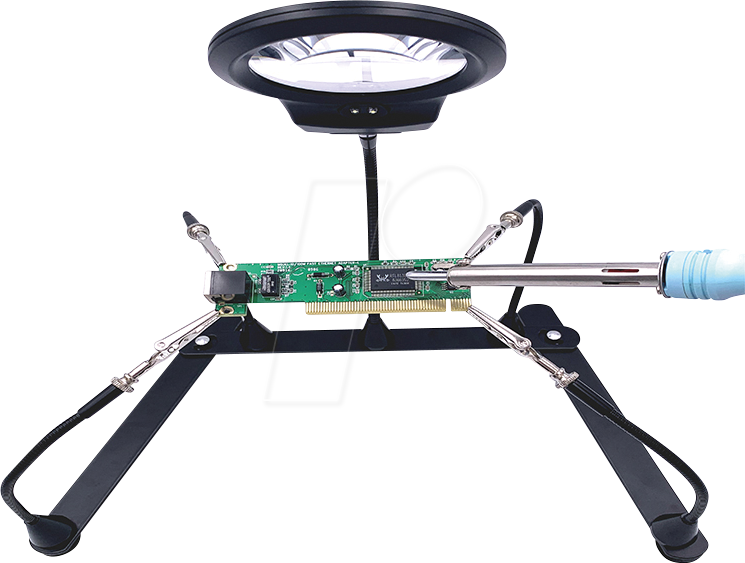 ANMAS MG511 - Platinenhalter, mit 4 flexiblen Armen und Lupe