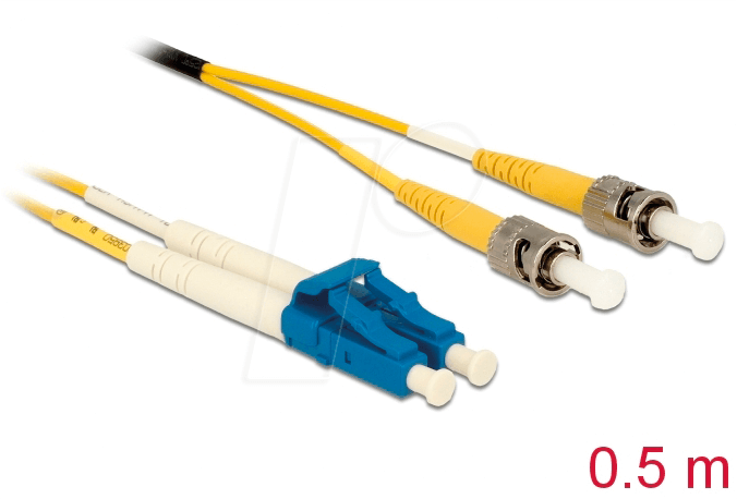 DELOCK 86569 - Kabel LWL LC/ST OS2 09/125µ  0,5 m