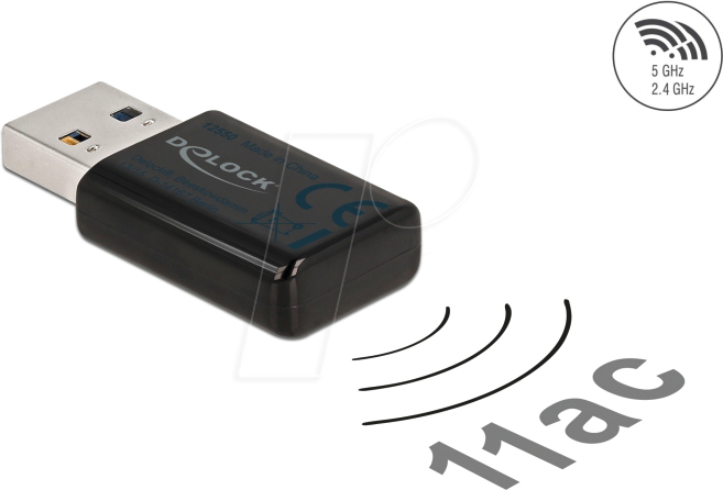 DELOCK 12550 - WLAN-Adapter, USB, 1167 MBit/s