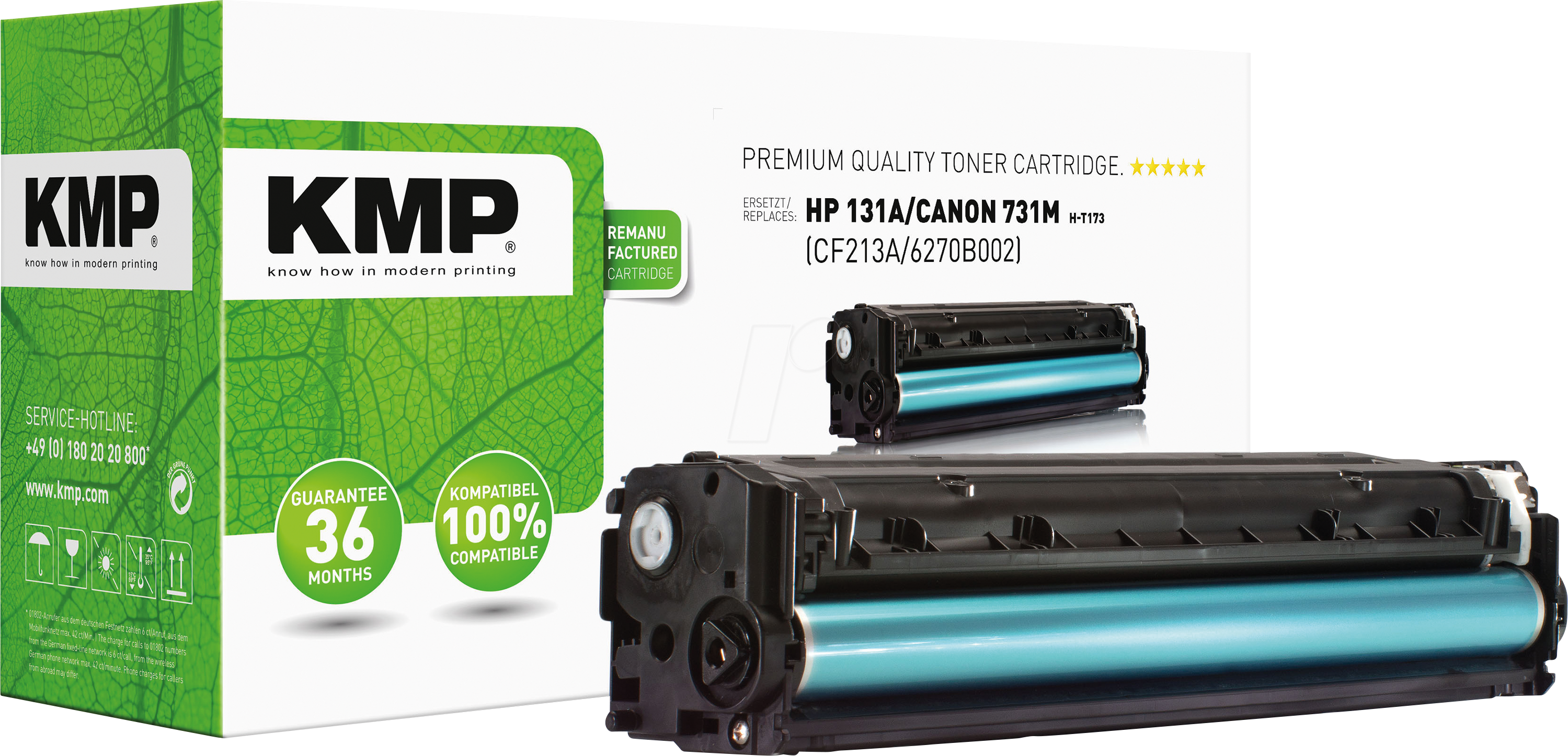 KMP 1236,0006 - Toner, magenta, 131A, rebuilt, HP