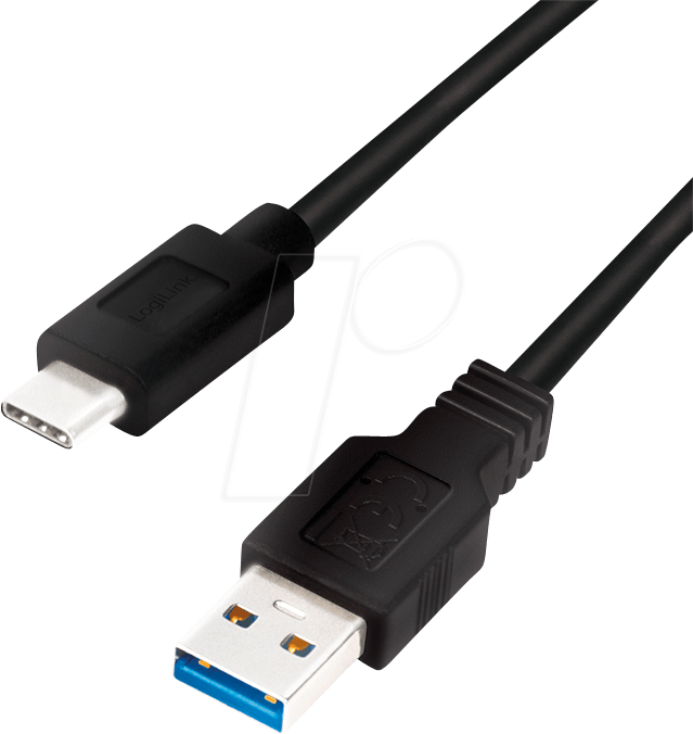 LOGILINK CU0166 - USB-A Stecker auf USB-C Stecker, 0,15m