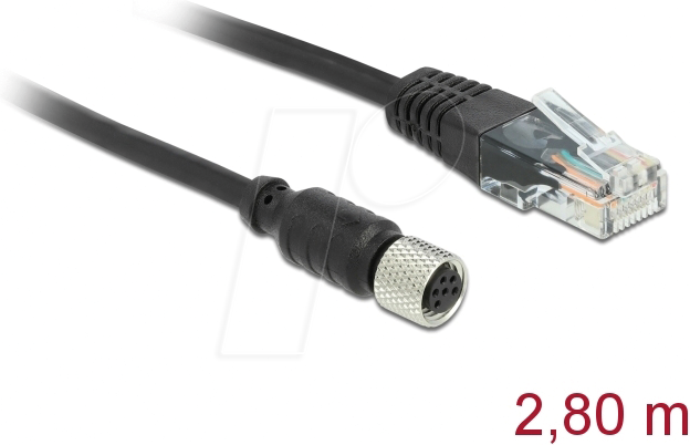 NAVILOCK 63165 - Anschlusskabel, M8 Buchse seriell, wasserdicht > RJ45