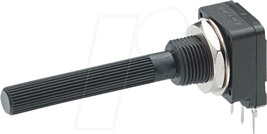 PIH PC16IP06104B - Drehpotentiometer, 100 kOhm, logarithmisch, 6 mm