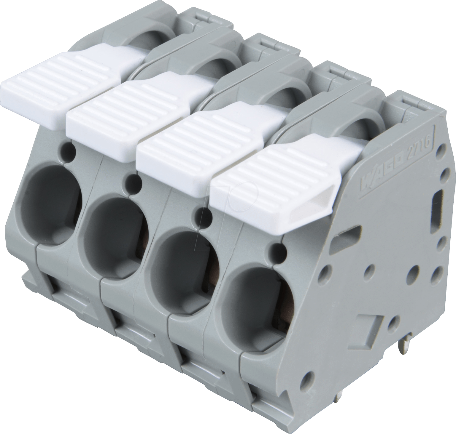 WAGO 2716-104 - Hochstrom-Klemmleiste, RM 10,0 mm, 76A, 4-pol