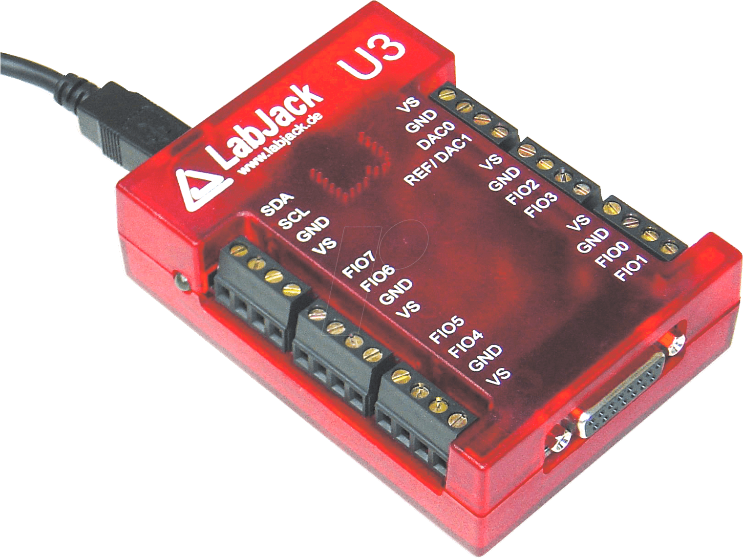 Thumbnail - LABJACK U3 LV - USB-Messlabor LabJack U3, 16 I/O-Leitungen, USB