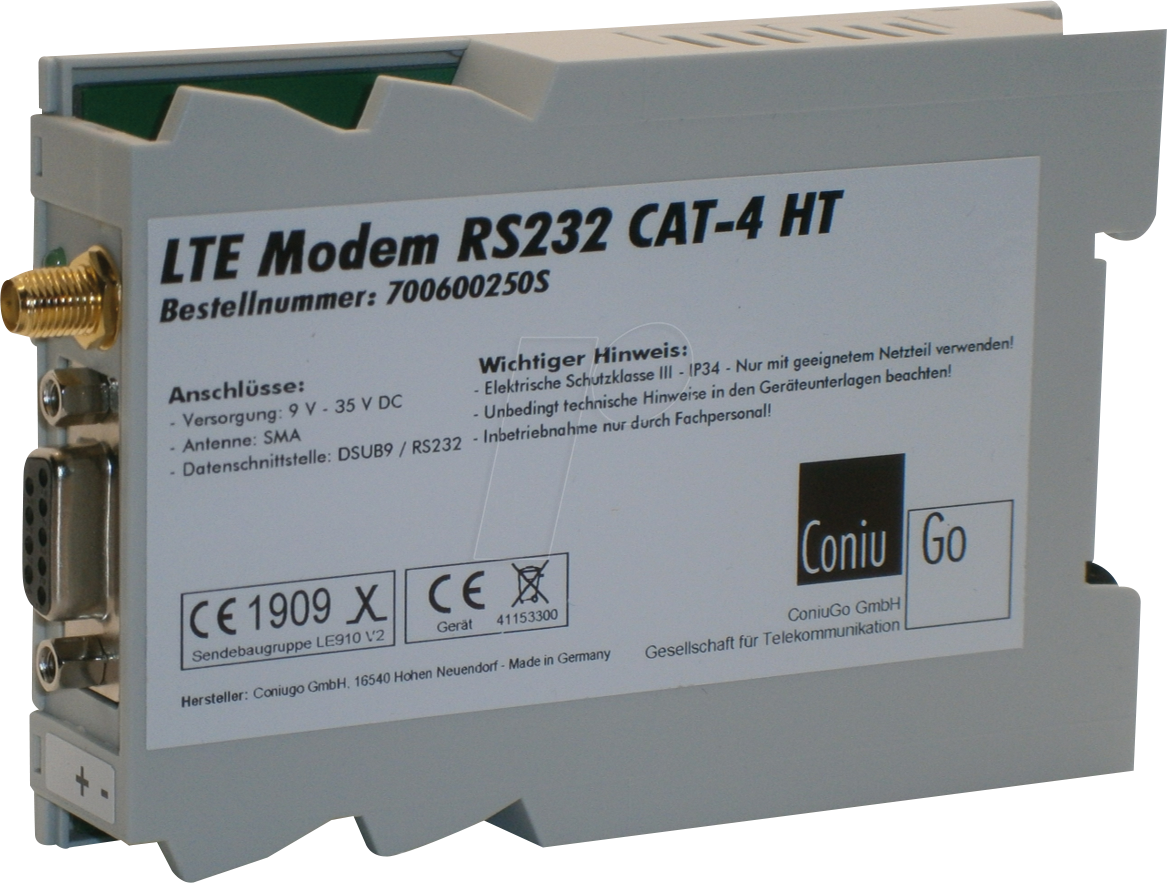CONIU 700600250S - LTE Modem RS232 Hutschiene CAT 4