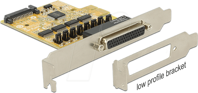 DELOCK 89447 - 4 Port, seriell, PCIe Karte, mit Spannungsversorgung