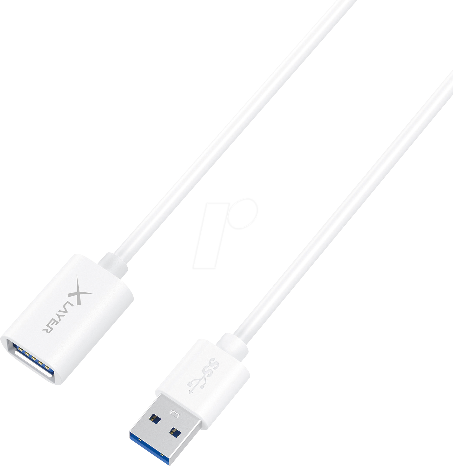 Thumbnail - XLAYER 217692 - USB 5 Gb/s Kabel, A Stecker auf A Buchse, 1,5 m, weiß
