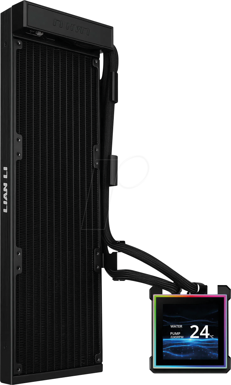 LIAN HS2LCDS36NB - HydroShift II AiO-Wasserkühlung RGB, LCD, 360 mm, ohne Lüfter, s