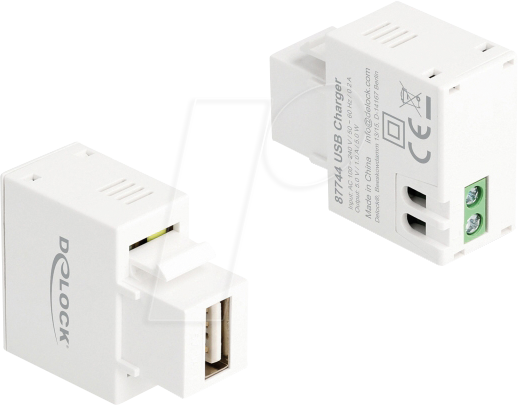DELOCK 87744 - Keystone USB Typ-A Lademodul, 0,2 A, weiß