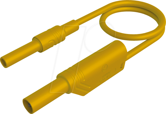 MAL S WSB-25 GE - Messleitung, 2,5 mm², 0,25 m, gelb, gesichert, stapelbar