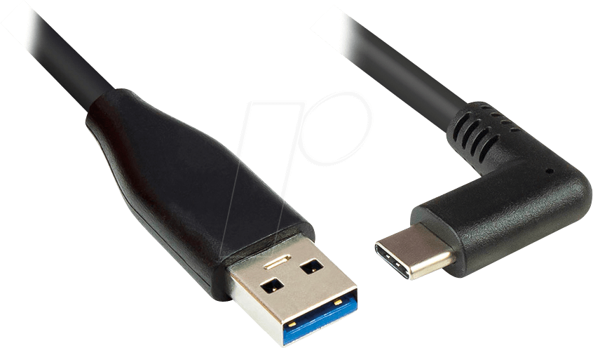 GC M0260 - USB 5 Gb/s Kabel, A Stecker auf C Stecker, gewinkelt, 0,5 m