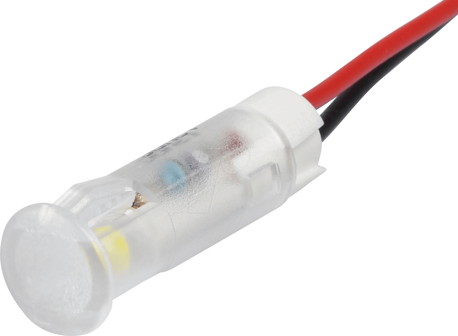 APM QS63 W12 - LED-Signalleuchte, weiß, 12 V, Ø 6 mm, rund, bedrahtet