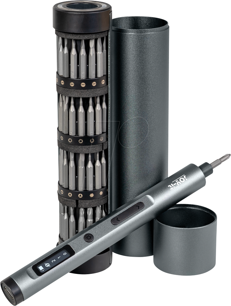 JOY-IT WE-0004 - Akku-Schraubendreher, Werkzeugset, 62-teilig