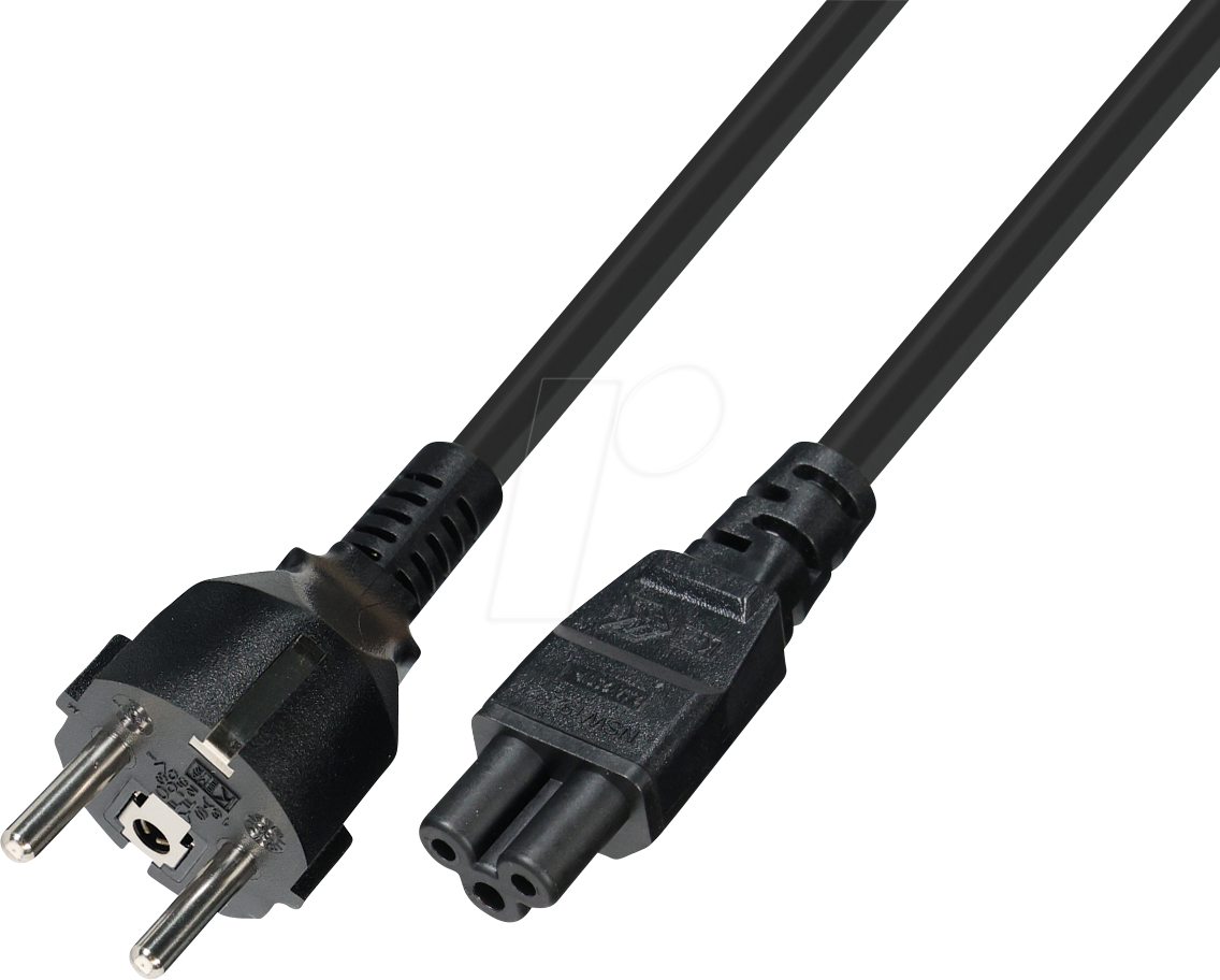 TTL 7112-1,8M - Netzkabel CEE 7/7 auf C5, 1,8 m, schwarz