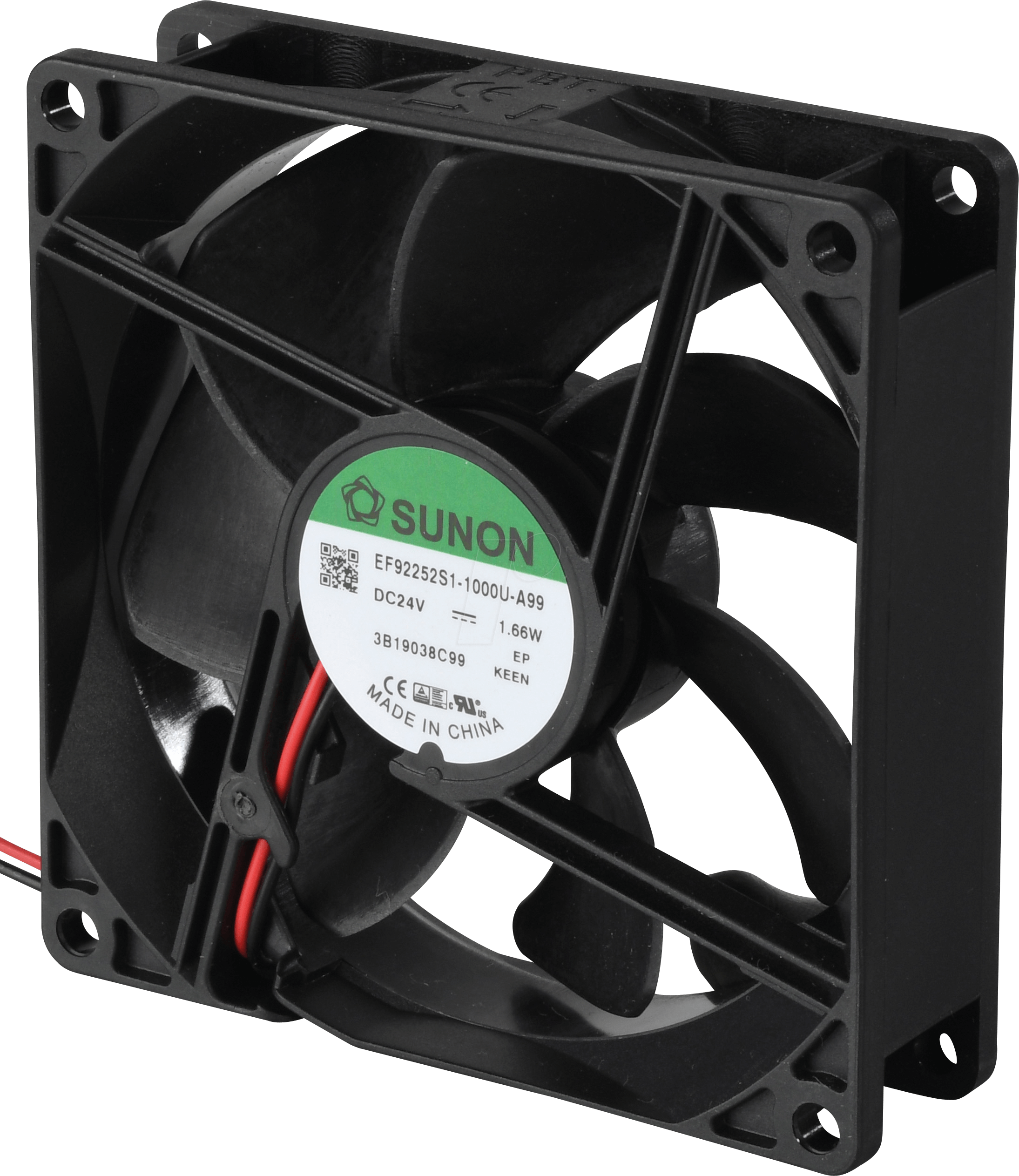 SUN EF92252S - Axiallüfter, 92x92x25mm, 24VDC, U/min:3000