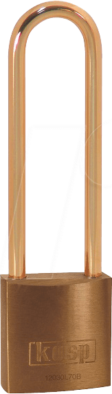 Thumbnail - KASP K12030L70BD - Vorhängeschloss, Messing, 30 x 70 mm