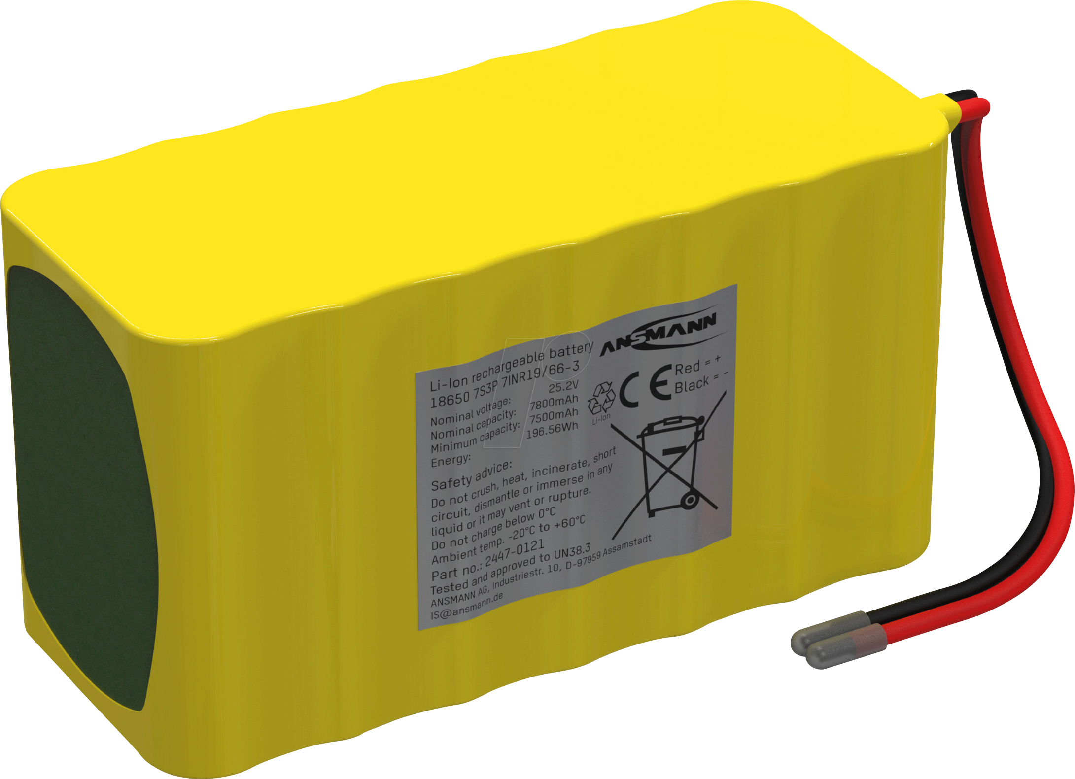 Thumbnail - ANS 2447-0121 - Lithium-Ionen Akkupack, 25,2 V, 2600 mAh, 7S3P