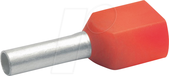 KLAUKE 8718 - Zwillings-Aderendhülse 2x 1,00 mm², rot