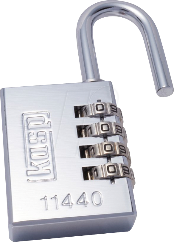 KASP K11440D - Zahlenschloss, Marine, 4 Zahlenreihen, 40mm