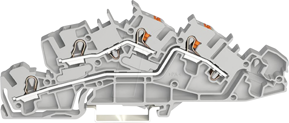 WAGO 2205-7542 - Installationsetagenklemme, 4,0 mm², L/L, grau