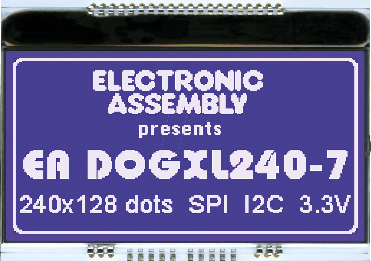 Thumbnail - EA DOGXL240B-7 - Grafikmodul mit Display-RAM, 84 x 42,9 mm, 240 x 128 Dots,blau